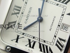 Santos de Cartier Large 2018 V2 KOR 1:1 Best Edition White Dial on SS Bracelet MIYOTA 9015