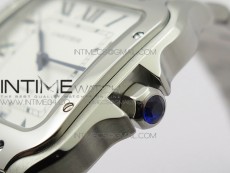 Santos de Cartier Large 2018 V2 KOR 1:1 Best Edition White Dial on SS Bracelet MIYOTA 9015