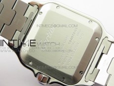 Santos de Cartier Large 2018 V2 KOR 1:1 Best Edition White Dial on SS Bracelet MIYOTA 9015