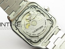 Santos de Cartier Large 2018 V2 KOR 1:1 Best Edition White Dial on SS Bracelet MIYOTA 9015