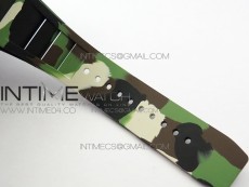 RM011 Carbon Case Chrono KVF 1:1 Best Edition Crystal Skeleton Yellow Dial on Camouflage Rubber Strap A7750