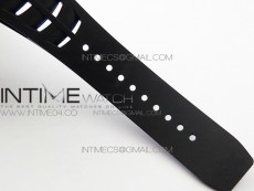 RM011 Carbon Case Chrono KVF 1:1 Best Edition Crystal Skeleton Yellow Dial on Black Rubber Strap A7750