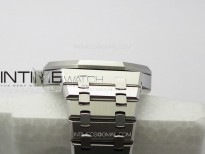 Royal Oak 41mm 15510 50th SS ZF 1:1 Best Edition Silver White Textured Dial on SS Bracelet A4302 (Free Box)