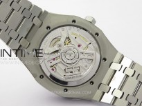 Royal Oak 41mm 15510 50th SS ZF 1:1 Best Edition Gray Textured Dial on SS Bracelet A4302 (Free Box)