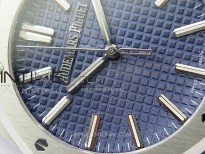Royal Oak 41mm 15510 50th SS ZF 1:1 Best Edition Blue Textured Dial on SS Bracelet A4302 (Free Box)