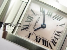 Tank Francaise Ladies 25mm SS 8848F 1:1 Best Edition White Dial on SS Bracelet Ronda Quartz