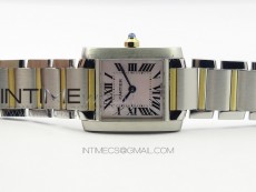 Tank Francaise Ladies 25mm SS/YG 8848F 1:1 Best Edition Pink MOP Dial on SS/YG Bracelet Ronda Quartz