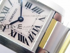Tank Francaise Ladies 25mm SS/YG 8848F 1:1 Best Edition Pink MOP Dial on SS/YG Bracelet Ronda Quartz