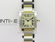 Tank Francaise Ladies 25mm SS/YG 8848F 1:1 Best Edition Ivory Dial on SS/YG Bracelet Ronda Quartz
