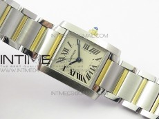 Tank Francaise Ladies 25mm SS/YG 8848F 1:1 Best Edition Ivory Dial on SS/YG Bracelet Ronda Quartz