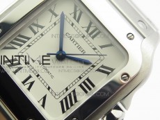 Santos de Cartier 35mm 2018 GF 1:1 Best Edition White Dial on SS SmartLinks Bracelet MIYOTA 9015 (Free Leather Strap)