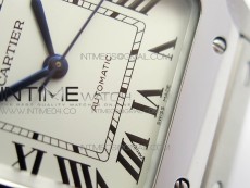 Santos de Cartier 35mm 2018 GF 1:1 Best Edition White Dial on SS SmartLinks Bracelet MIYOTA 9015 (Free Leather Strap)