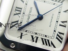 Santos de Cartier 35mm 2018 GF 1:1 Best Edition White Dial on SS SmartLinks Bracelet MIYOTA 9015 (Free Leather Strap)