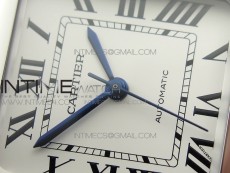 Santos de Cartier 35mm 2018 GF 1:1 Best Edition White Dial on SS SmartLinks Bracelet MIYOTA 9015 (Free Leather Strap)