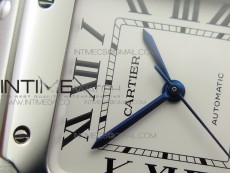 Santos de Cartier 35mm 2018 GF 1:1 Best Edition White Dial on SS SmartLinks Bracelet MIYOTA 9015 (Free Leather Strap)