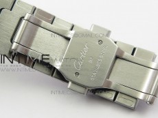 Santos de Cartier 35mm 2018 GF 1:1 Best Edition White Dial on SS SmartLinks Bracelet MIYOTA 9015 (Free Leather Strap)