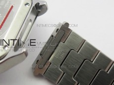 Santos de Cartier 35mm 2018 GF 1:1 Best Edition White Dial on SS SmartLinks Bracelet MIYOTA 9015 (Free Leather Strap)