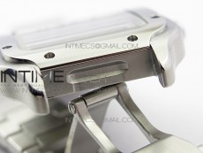 Santos de Cartier 35mm 2018 GF 1:1 Best Edition White Dial on SS SmartLinks Bracelet MIYOTA 9015 (Free Leather Strap)