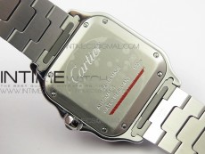 Santos de Cartier 35mm 2018 GF 1:1 Best Edition White Dial on SS SmartLinks Bracelet MIYOTA 9015 (Free Leather Strap)