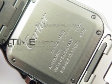 Santos de Cartier 35mm 2018 GF 1:1 Best Edition White Dial on SS SmartLinks Bracelet MIYOTA 9015 (Free Leather Strap)