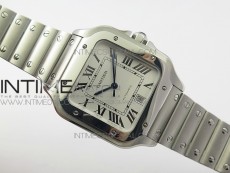 Santos de Cartier 40mm 2018 GF 1:1 Best Edition White Dial on SS SmartLinks Bracelet MIYOTA 9015 (Free Leather Strap)