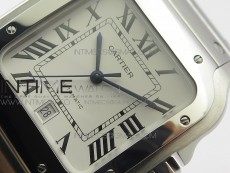 Santos de Cartier 40mm 2018 GF 1:1 Best Edition White Dial on SS SmartLinks Bracelet MIYOTA 9015 (Free Leather Strap)