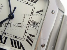 Santos de Cartier 40mm 2018 GF 1:1 Best Edition White Dial on SS SmartLinks Bracelet MIYOTA 9015 (Free Leather Strap)