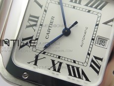 Santos de Cartier 40mm 2018 GF 1:1 Best Edition White Dial on SS SmartLinks Bracelet MIYOTA 9015 (Free Leather Strap)