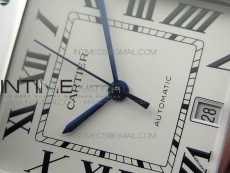 Santos de Cartier 40mm 2018 GF 1:1 Best Edition White Dial on SS SmartLinks Bracelet MIYOTA 9015 (Free Leather Strap)