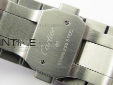 Santos de Cartier 40mm 2018 GF 1:1 Best Edition White Dial on SS SmartLinks Bracelet MIYOTA 9015 (Free Leather Strap)