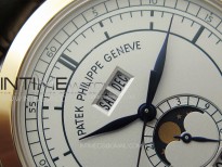 Annual Calendar Moonphase 5396 RG ZF 1:1 Best Edition White/Blue Dial on Brown Leather Strap A324