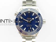 Planet Ocean 43.5mm SS VSF 1:1 Best Edition Blue Ceramic Bezel and Dial on SS Bracelet A8900 Super Clone