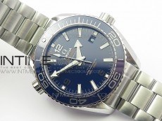 Planet Ocean 43.5mm SS VSF 1:1 Best Edition Blue Ceramic Bezel and Dial on SS Bracelet A8900 Super Clone