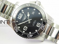 Conquest L3.840.4.56.6 Real Ceramic Bezel SS ZF 1:1 Best Edition Black dial On SS Bracelet A2824