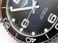 Conquest L3.840.4.56.6 Real Ceramic Bezel SS ZF 1:1 Best Edition Black dial On SS Bracelet A2824