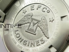 Conquest L3.840.4.56.6 Real Ceramic Bezel SS ZF 1:1 Best Edition Black dial On SS Bracelet A2824