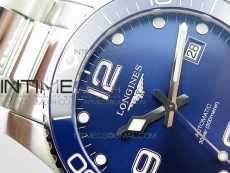 Conquest L3.840.4.56.6 Real Ceramic Bezel SS ZF 1:1 Best Edition Blue dial On SS Bracelet A2824
