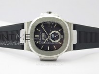 Nautilus 5726 Full Function SS PPF 1:1 Best Edition Gray Dial on Black Rubber Strap PPF324