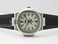 Nautilus 5726 Full Function SS PPF 1:1 Best Edition White Dial on Black Rubber Strap PPF324