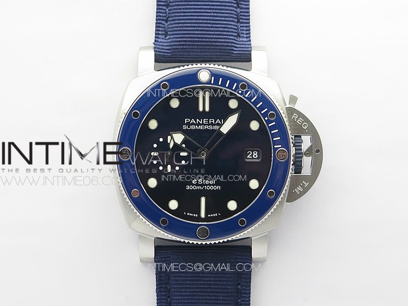 PAM1289 Y VSF 1:1 Best Edition Blue Dial on Blue Leather Strap P.900 Super Clone