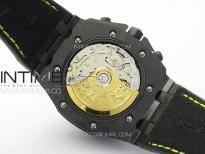 Royal Oak Offshore Bumble Bee Forged Carbon JJF 1:1 Best Edition Black Dial on Leather Strap A7750