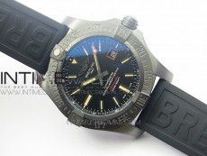 Avenger BlackBird 44mm DLC GF 1:1 Best Edition Titanium Case Black Dial on Black Rubber Strap A2824 V4 (Free Box)