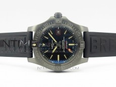 Avenger BlackBird 44mm DLC GF 1:1 Best Edition Titanium Case Black Dial on Black Rubber Strap A2824 V4 (Free Box)