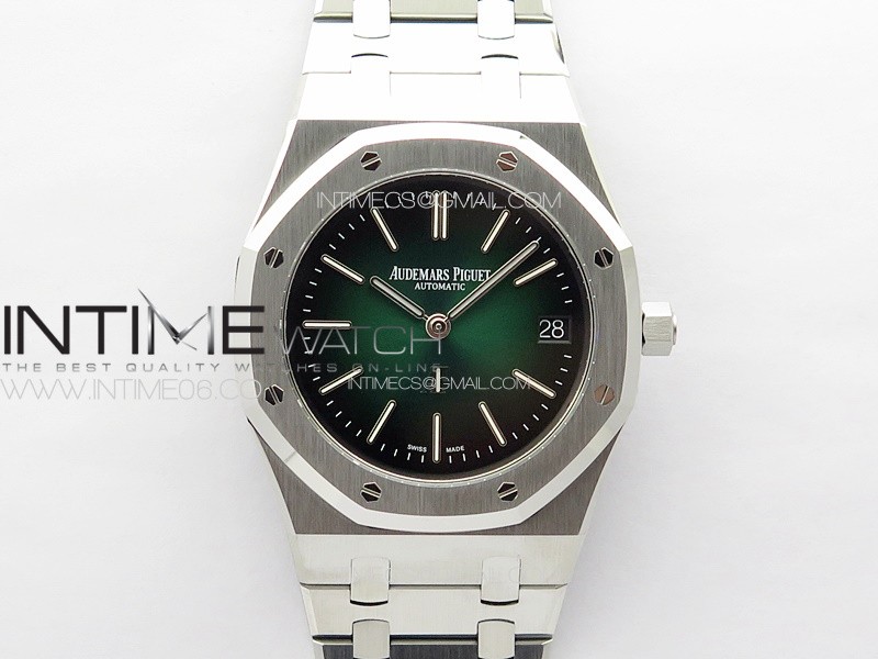 Royal Oak 39mm V2 16202 50th SS ZF 1:1 Best Edition Green Textured Dial on SS Bracelet A7121