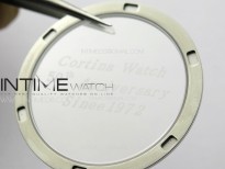 Calatrava 5057 Cortina Watch 50th Anniversary SS YSF 1:1 Best Edition White Dial on Black Leather Strap A240