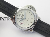 PAM1342 W HWF 1:1 Best Edition White Dial on Black Rubber Strap A6497