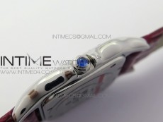 Panthère Secrete Ladies 27mm SS 8848F 1:1 Best Edition White Dial Diamonds Bezel on Red Croco Strap Ronda Quartz