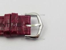 Panthère Secrete Ladies 27mm SS 8848F 1:1 Best Edition White Dial Diamonds Bezel on Red Croco Strap Ronda Quartz