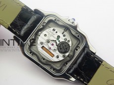 Panthère Secrete Ladies 27mm SS 8848F 1:1 Best Edition White Dial Diamonds Bezel on Black Croco Strap Ronda Quartz