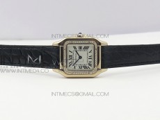 Panthère Secrete Ladies 27mm RG 8848F 1:1 Best Edition White Dial Diamonds Bezel on Black Croco Strap Ronda Quartz